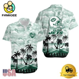 NFL New York Jets Coconut Palms Limited Edition Hawaiian Shirt