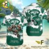 NFL New York Jets Football Mascot Custom Name Hawaiian Shirt