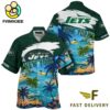 NFL New York Jets Hawaii Beach Custom Name Hawaiian Shirt