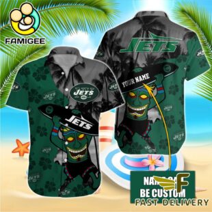 NFL New York Jets Retro Custom Name Hawaiian Shirts