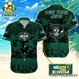 NFL New York Jets Vintage Style Custom Name Hawaiian Shirt