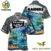NFL Oakland Raiders Hawaii Beach Custom Name Hawaiian Shirt
