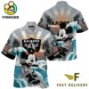 NFL Oakland Raiders Mickey Mouse Surfing Custom Name Hawaiian Shirt