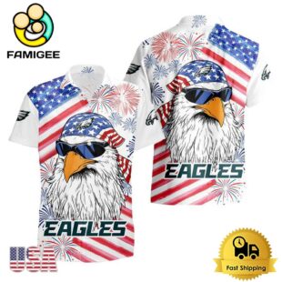 NFL Philadelphia Eagles American Eagle Emblem Hawaiian Shirt