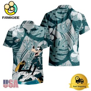 NFL Philadelphia Eagles Goofy Disney Limited Edition Hawaiian Shirt
