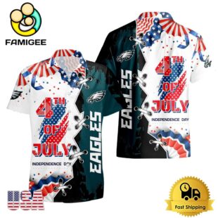 NFL Philadelphia Eagles Happy Independence Day Hawaiian Shirt