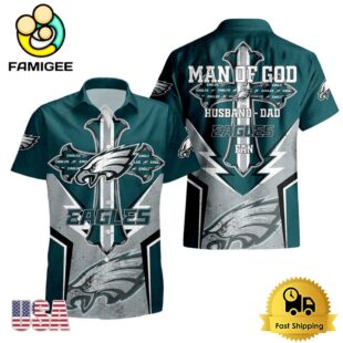 NFL Philadelphia Eagles Man Of God Gift For Father's Day Hawaiian Shirt