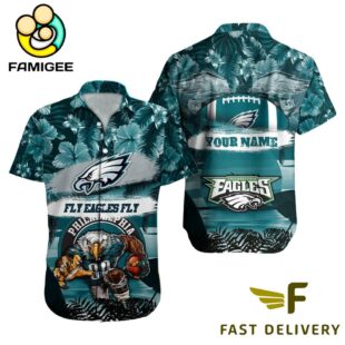 NFL Philadelphia Eagles Mascot Football Hawaiian Shirt