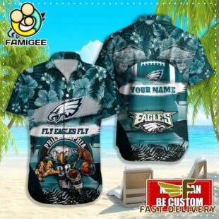 NFL Philadelphia Eagles Mascot Football Hawaiian Shirt
