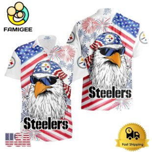 NFL Pittsburgh Steelers American Eagle Emblem Hawaiian Shirt