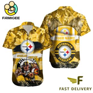 NFL Pittsburgh Steelers Mascot Football Hawaiian Shirt