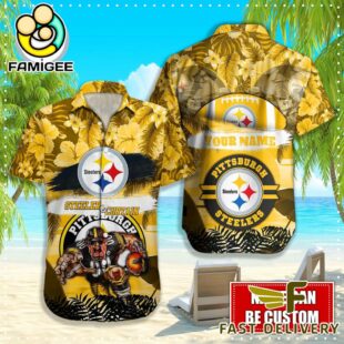NFL Pittsburgh Steelers Mascot Football Hawaiian Shirt