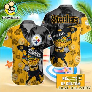 NFL Pittsburgh Steelers Retro Custom Name Hawaiian Shirts