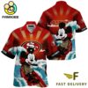 NFL San Francisco 49ers Mickey Mouse Surfing Custom Name Hawaiian Shirt