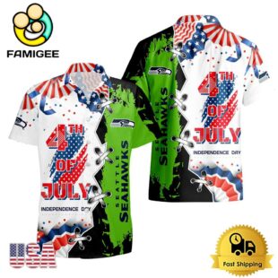 NFL Seattle Seahawks Happy Independence Day Hawaiian Shirt