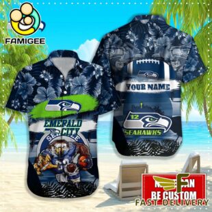 NFL Seattle Seahawks Mascot Football Hawaiian Shirt