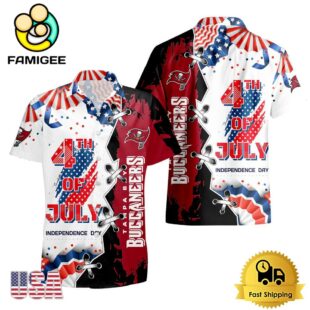 NFL Tampa Bay Buccaneers Happy Independence Day Hawaiian Shirt