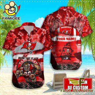 NFL Tampa Bay Buccaneers Mascot Football Hawaiian Shirt