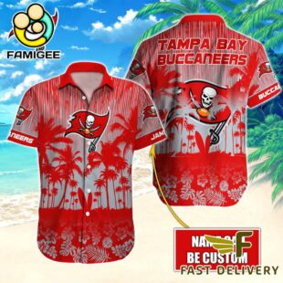 NFL Tampa Bay Buccaneers Vintage Style Custom Name Hawaiian Shirt