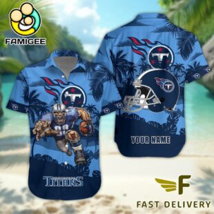 NFL Tennessee Titans Football Mascot Custom Name Hawaiian Shirt