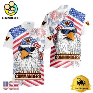 NFL Washington Commanders American Eagle Emblem Hawaiian Shirt