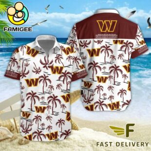 NFL Washington Commanders Coconut Logo Beach Hawaiian Shirt
