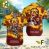 NFL Washington Commanders Football Mascot Custom Name Hawaiian Shirt