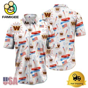 NFL Washington Commanders Happy 4th Of July Hawaiian Shirt