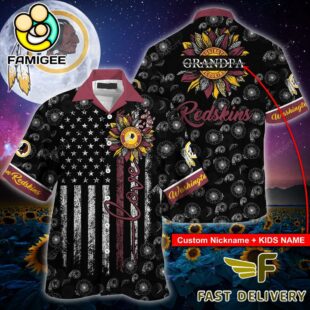 NFL Washington Commanders Happy Mother Day And Happy Father Day Custom Name Hawaiian Shirt