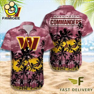 NFL Washington Commanders Logo Team Vintage Hawaiian Shirt