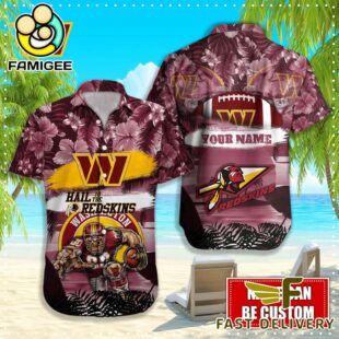 NFL Washington Commanders Mascot Football Hawaiian Shirt
