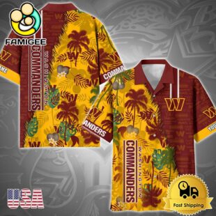 NFL Washington Commanders Tropical Style Custom Hawaiian Shirt