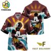 NFL Washington Redskins Mickey Mouse Surfing Custom Name Hawaiian Shirt