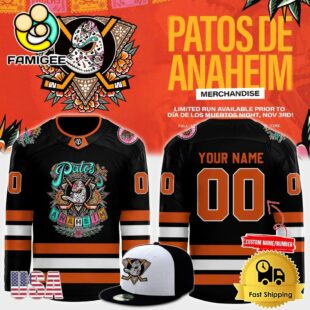 NHL Anaheim Ducks Dia De Muertos Logo Hockey Jersey