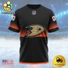 NHL Anaheim Ducks Special Black And Gradient Design Custom Name T Shirt, NHL Shirt