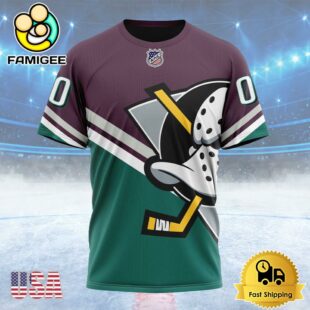 NHL Anaheim Ducks Special Bold Custom Name T Shirt, NHL Shirt