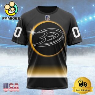 NHL Anaheim Ducks Special Eclipse Design Custom Name T Shirt, NHL Shirt