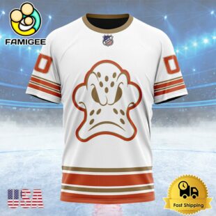 NHL Anaheim Ducks Special Whiteout Design Custom Name T Shirt, NHL Shirt