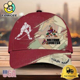 NHL Arizona Coyotes Bold Distressed Artwork Personalized 3D Cap