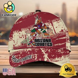 NHL Arizona Coyotes Explosive Grunge Logo 3D Print Cap