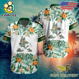 NHL Arizona Coyotes Floral Hawaiian Shirt