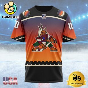 NHL Arizona Coyotes New Gradient Series Concept Custom Name T Shirt, NHL Shirt