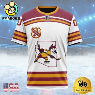 NHL Arizona Coyotes Personalized Heritage Design Custom Name T Shirt, NHL Shirt