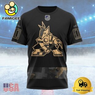 NHL Arizona Coyotes Personalized Military Appreciation Design Custom Name T Shirt, NHL Shirt