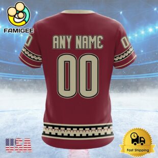 NHL Arizona Coyotes Special Colour Rush Design Custom Name T Shirt, NHL Shirt