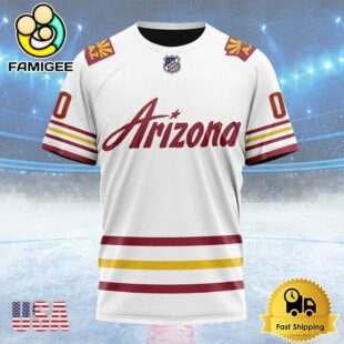 NHL Arizona Coyotes Special Throwback Design Custom Name T Shirt, NHL Shirt