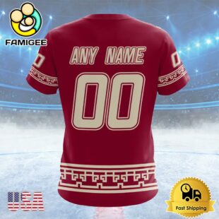 NHL Arizona Coyotes Special Two-tone Design Custom Name T Shirt, NHL Shirt