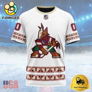 NHL Arizona Coyotes Special Whiteout Design Custom Name T Shirt, NHL Shirt