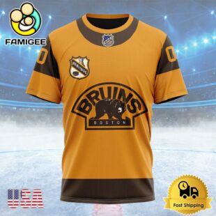 NHL Boston Bruins Personalized Heritage Design Custom Name T Shirt, NHL Shirt