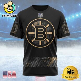 NHL Boston Bruins Personalized Military Appreciation Design Custom Name T Shirt, NHL Shirt